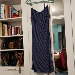 Banana Republic Stripe Washable Silk Slip Dress